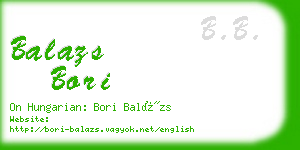 balazs bori business card